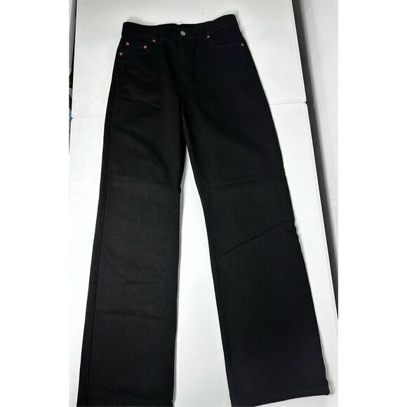 NWOT Dr. Denim Echo High Waist Straight Leg Women’s Jeans Size 32/34L Black - Picture 5 of 14